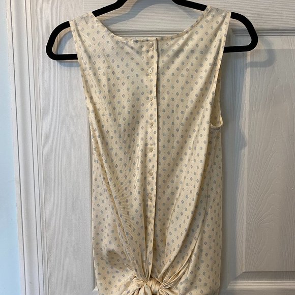 Marc Jacobs Flower Print Cream Silk Top - Picture 2 of 3